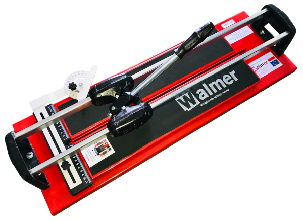 Zdjęcie przedstawia ręczną maszynkę do cięcia płytek polskiej firmy Walmer - model MGŁR II 600. The photo shows a manual tile cutter from the Polish company Walmer - model MGŁR II 600. Das Foto zeigt einen manuellen Fliesenschneider der polnischen Firma Walmer - Modell MGŁR II 600. La foto muestra una cortadora de azulejos manual de la empresa polaca Walmer - modelo MGŁR II 600. La photo montre un coupe-carreaux manuel de la société polonaise Walmer - modèle MGŁR II 600. Nella foto è raffigurato un tagliapiastrelle manuale dell'azienda polacca Walmer - modello MGŁR II 600. Η φωτογραφία δείχνει ένα χειροκίνητο κόφτη πλακιδίων από την πολωνική εταιρεία Walmer - μοντέλο MGŁR II 600.